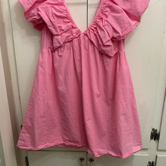 Pink Ruffled Mini Dress - Picture 2 of 2